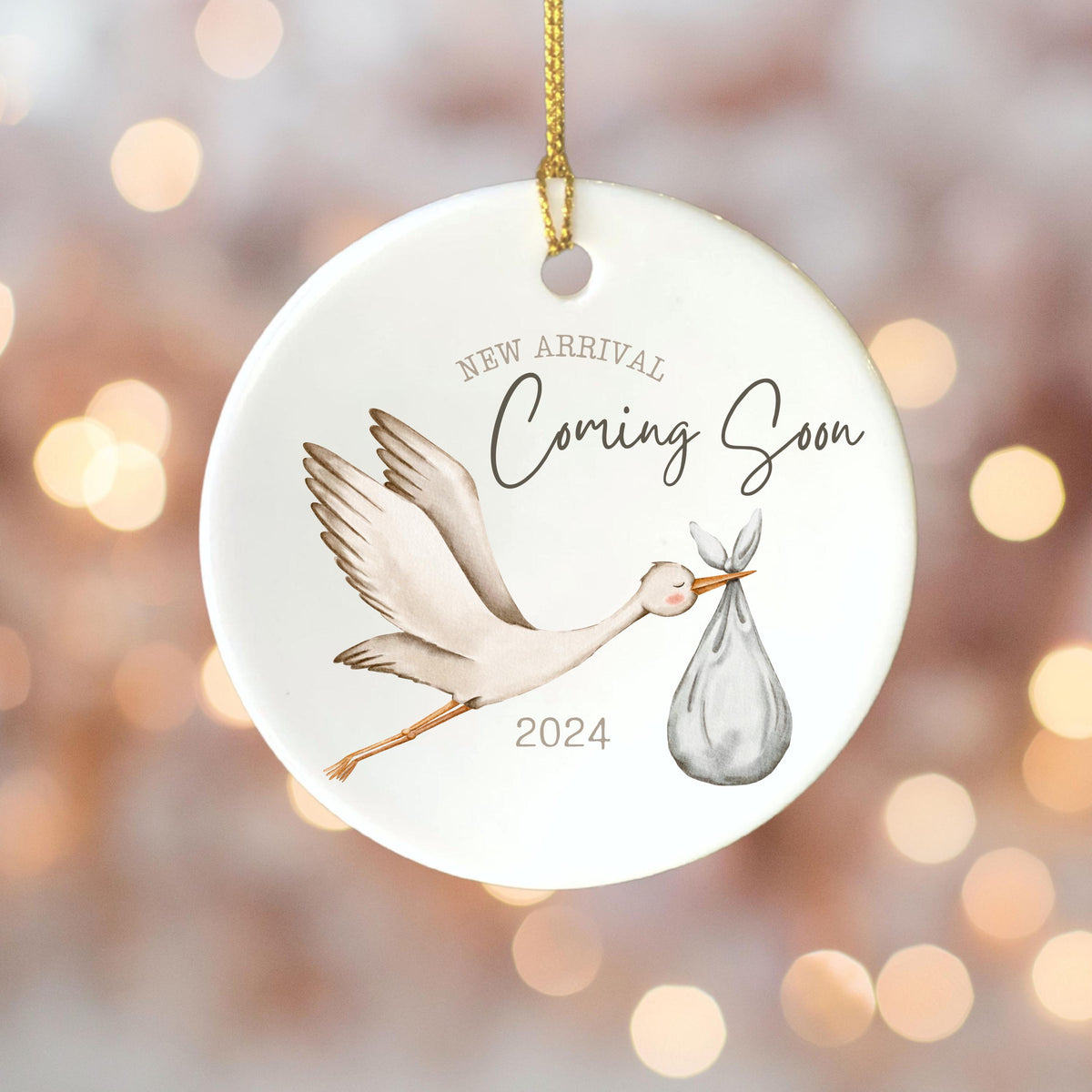 Personalized Pregnancy Announcement Christmas Ornament