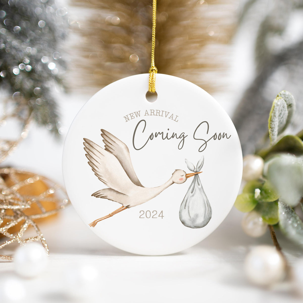 Pregnancy Announcement Ornament Expecting Parents Ornament Parents to Be Gift Baby Announcement Christmas Ornament New Mom Pr