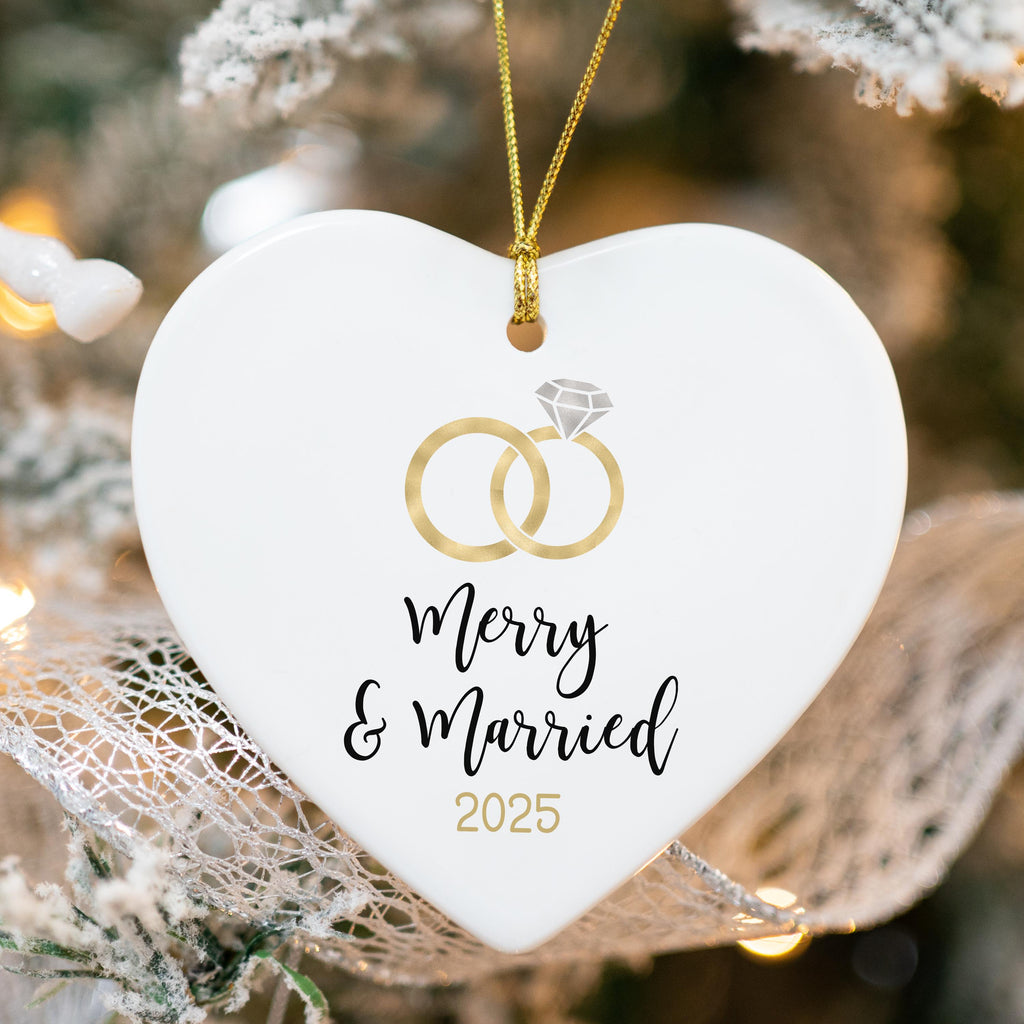 First Christmas Married Ornament Christmas Ornament Wedding Gift for Newlyweds Gift for Couple Christmas as Mr. & Mrs. Christ