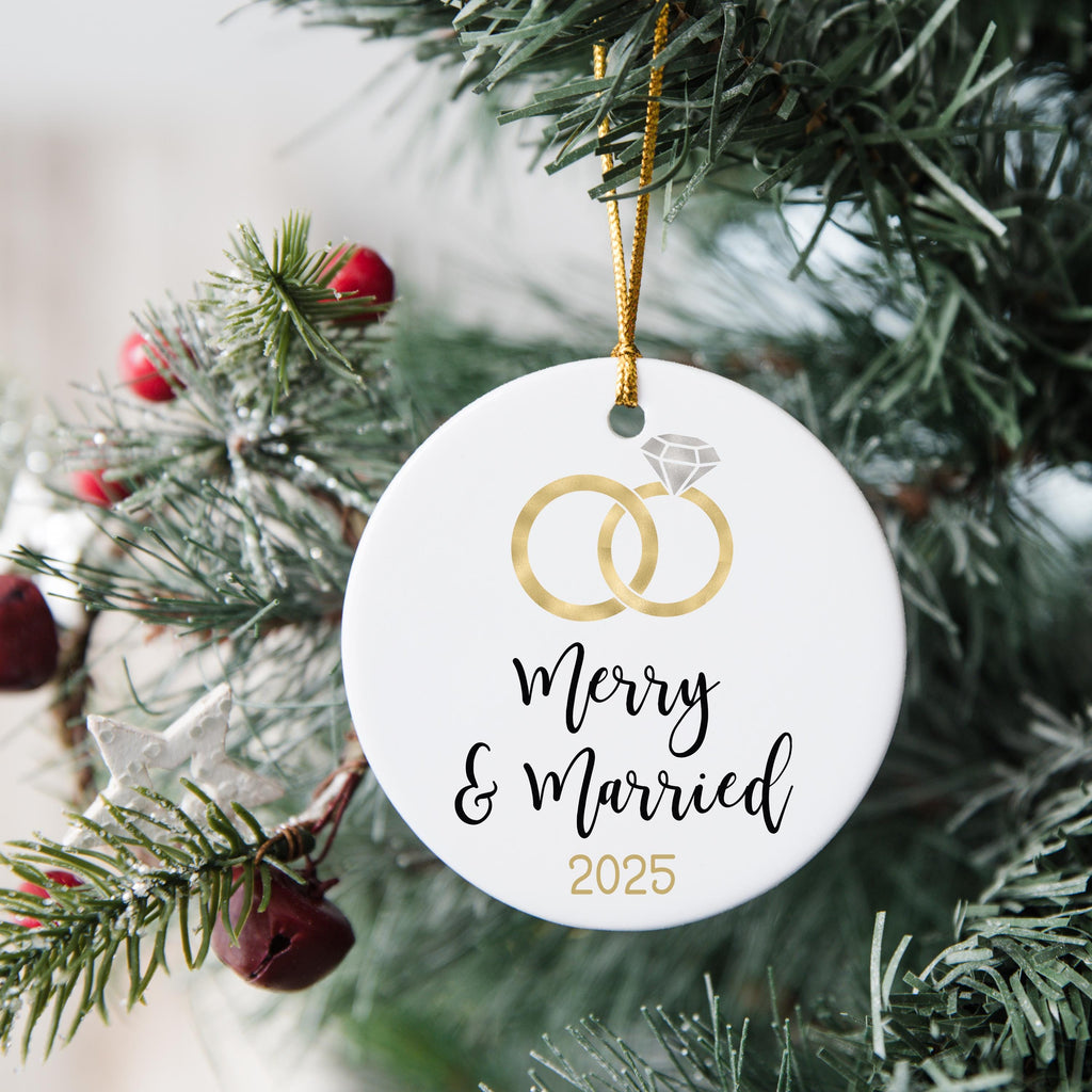 First Christmas Married Ornament Christmas Ornament Wedding Gift for Newlyweds Gift for Couple Christmas as Mr. & Mrs. Christ