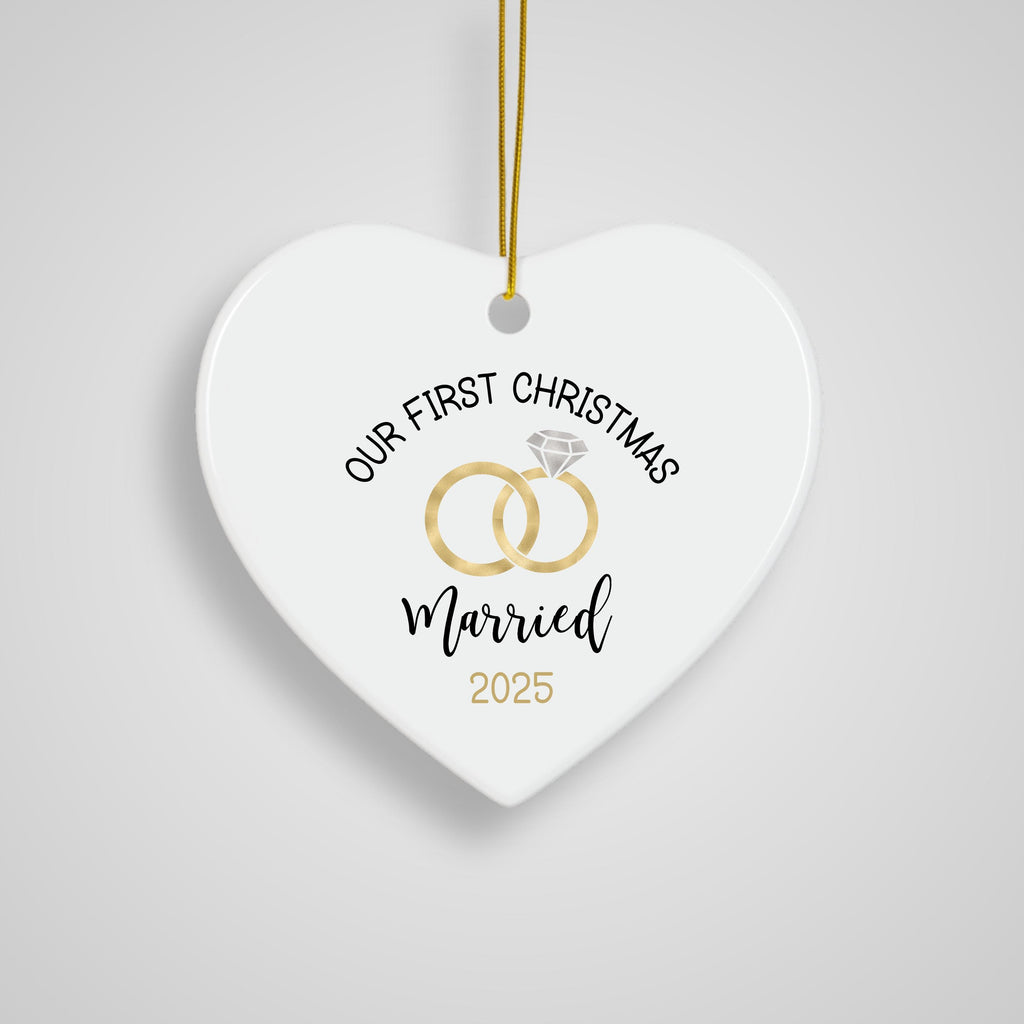 First Christmas Married Ornament Christmas Ornament Wedding Gift for Newlyweds Gift for Couple Christmas as Mr. & Mrs. Christ