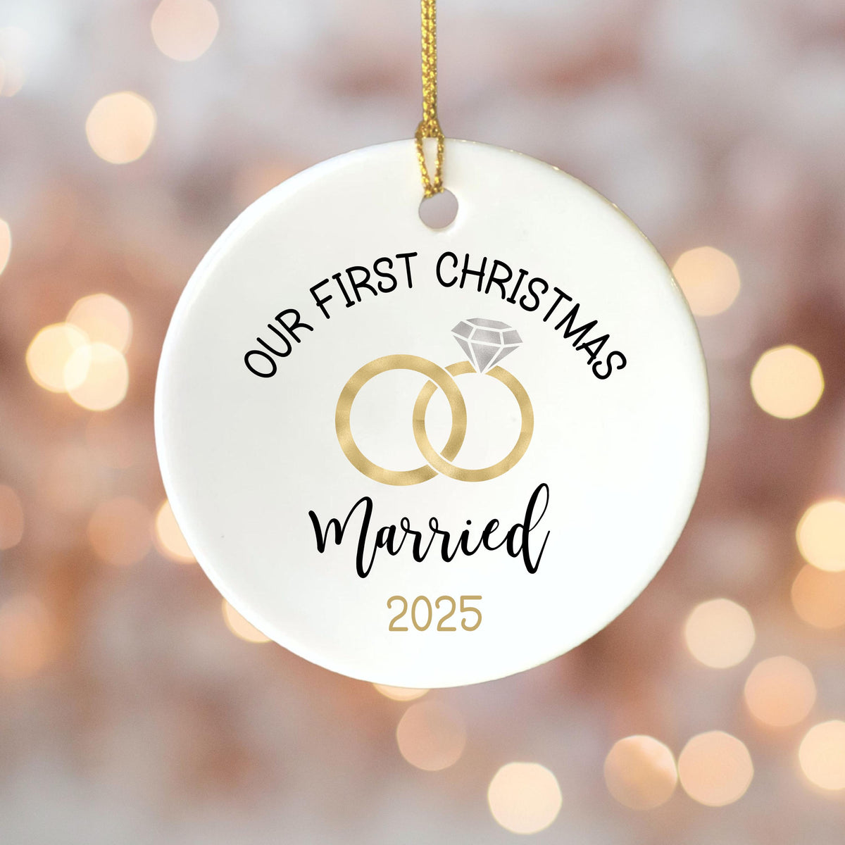 First Christmas Married Ornament Christmas Ornament Wedding Gift for Newlyweds Gift for Couple Christmas as Mr. & Mrs. Christ