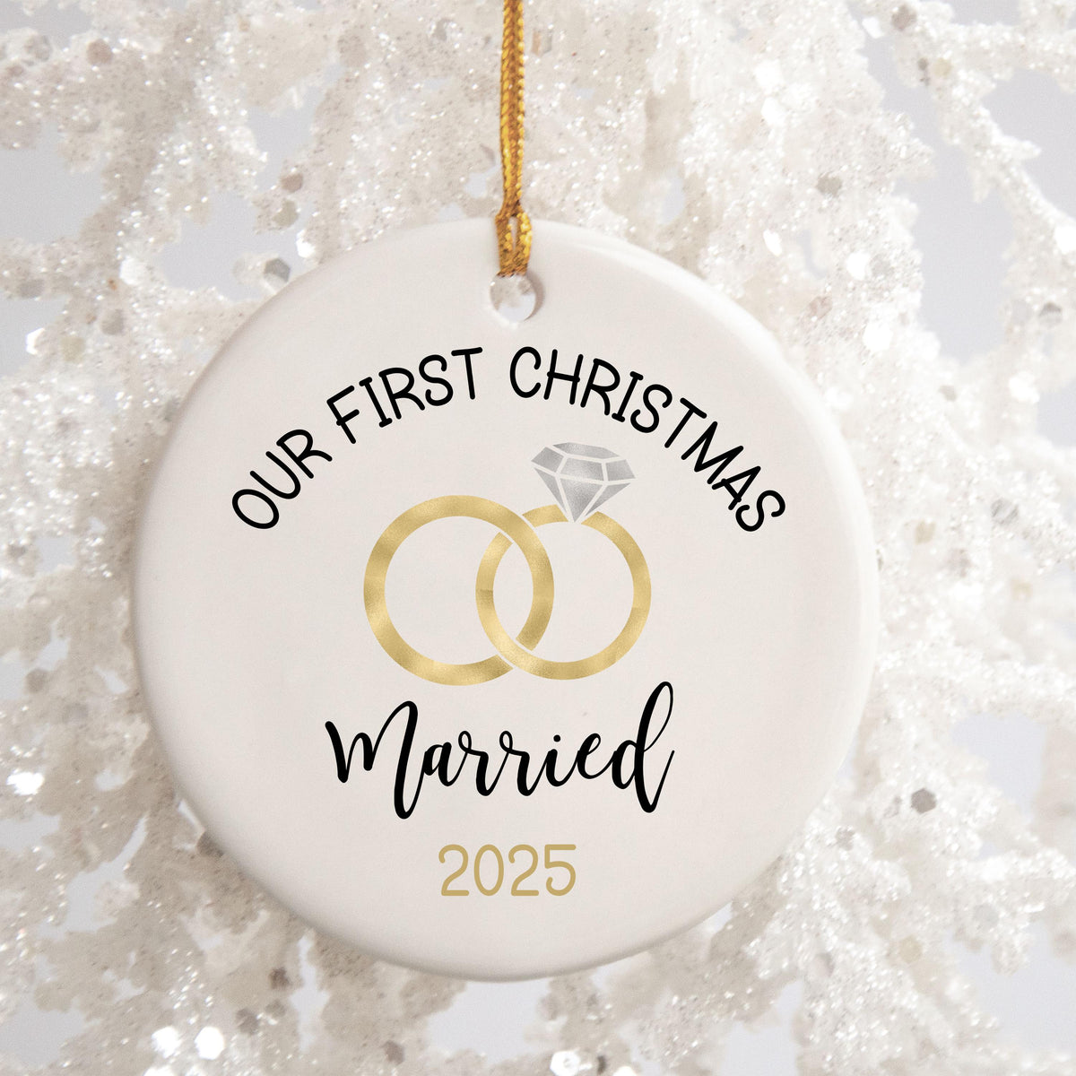 First Christmas Married Ornament Christmas Ornament Wedding Gift for Newlyweds Gift for Couple Christmas as Mr. & Mrs. Christ