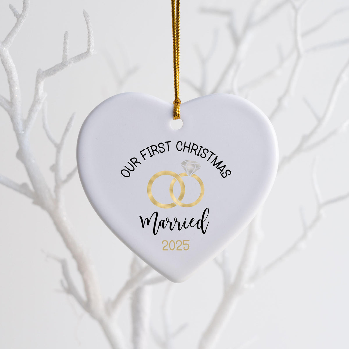 First Christmas Married Ornament Christmas Ornament Wedding Gift for Newlyweds Gift for Couple Christmas as Mr. & Mrs. Christ