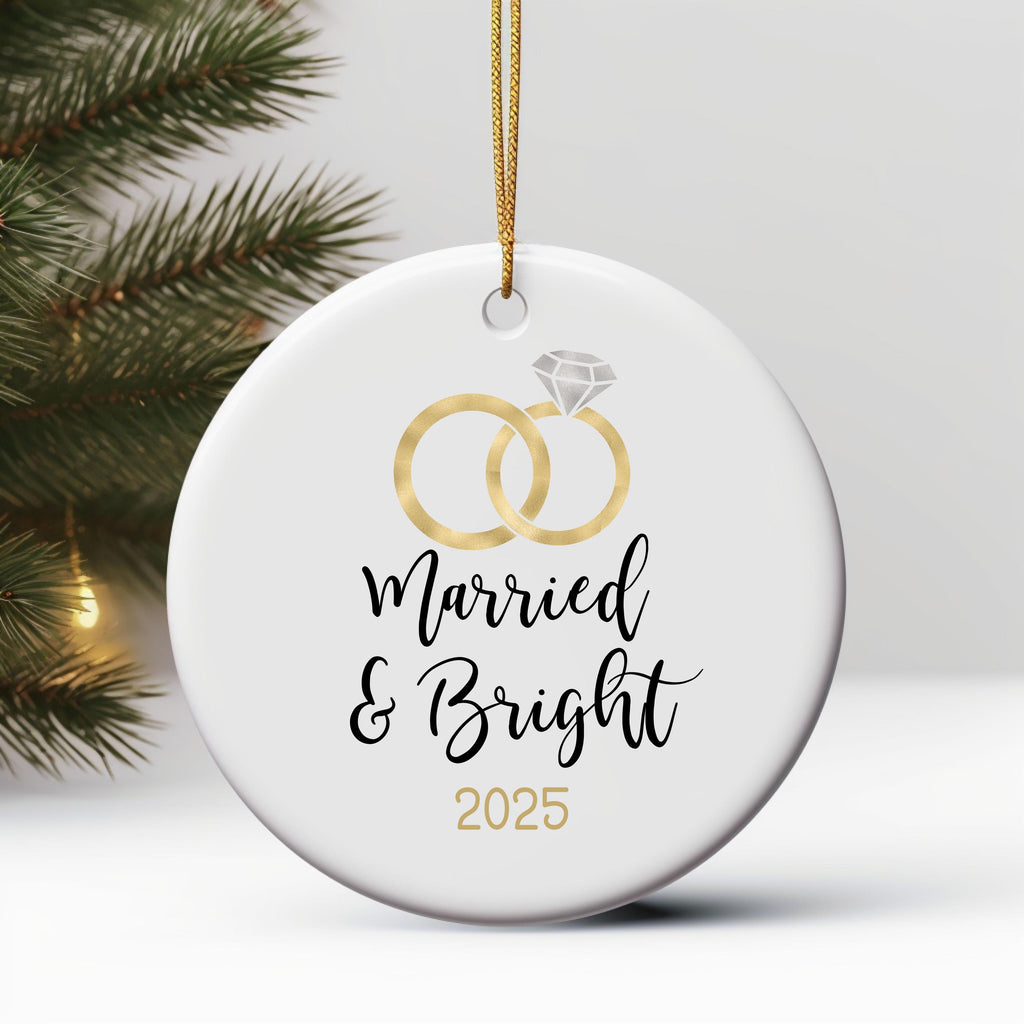 First Christmas Married Ornament Christmas Ornament Wedding Gift for Newlyweds Gift for Couple Christmas as Mr. & Mrs. Christ