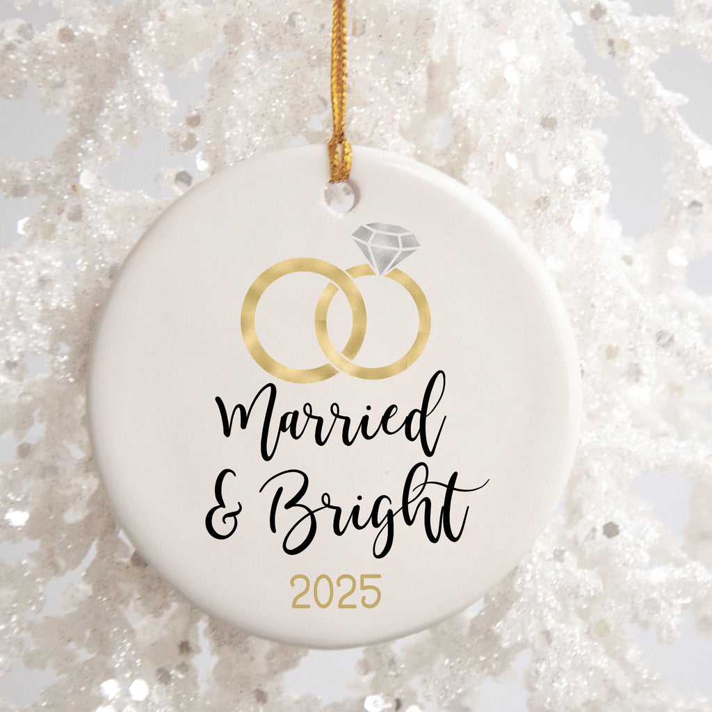 First Christmas Married Ornament Christmas Ornament Wedding Gift for Newlyweds Gift for Couple Christmas as Mr. & Mrs. Christ