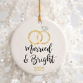 First Christmas Married Ornament Christmas Ornament Wedding Gift for Newlyweds Gift for Couple Christmas as Mr. & Mrs. Christ