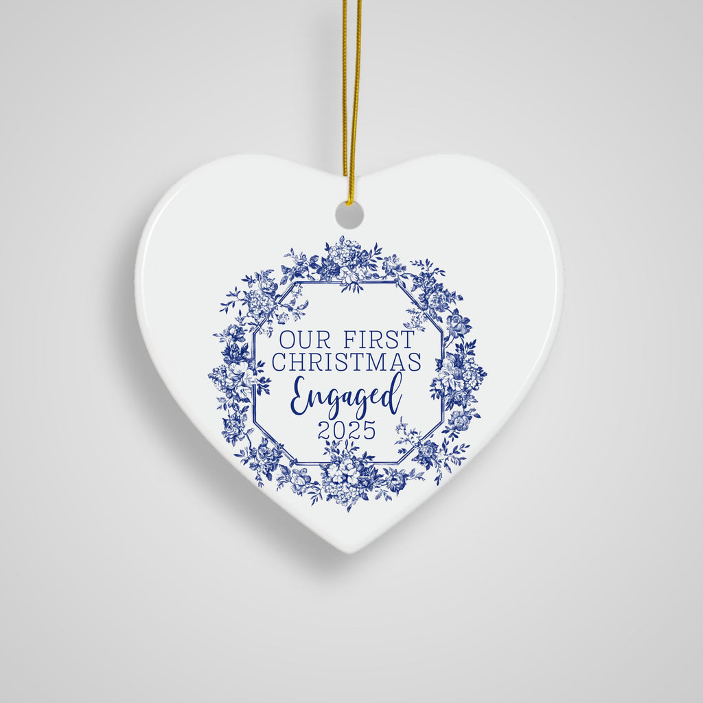 Engaged Ornament Engagement Ornament Keepsake Engagement Gift for Engaged Couple First Christmas Engaged Personalized Christm