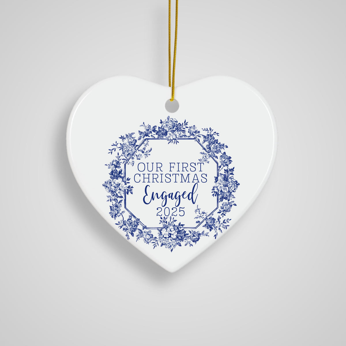 Engaged Ornament Engagement Ornament Keepsake Engagement Gift for Engaged Couple First Christmas Engaged Personalized Christm