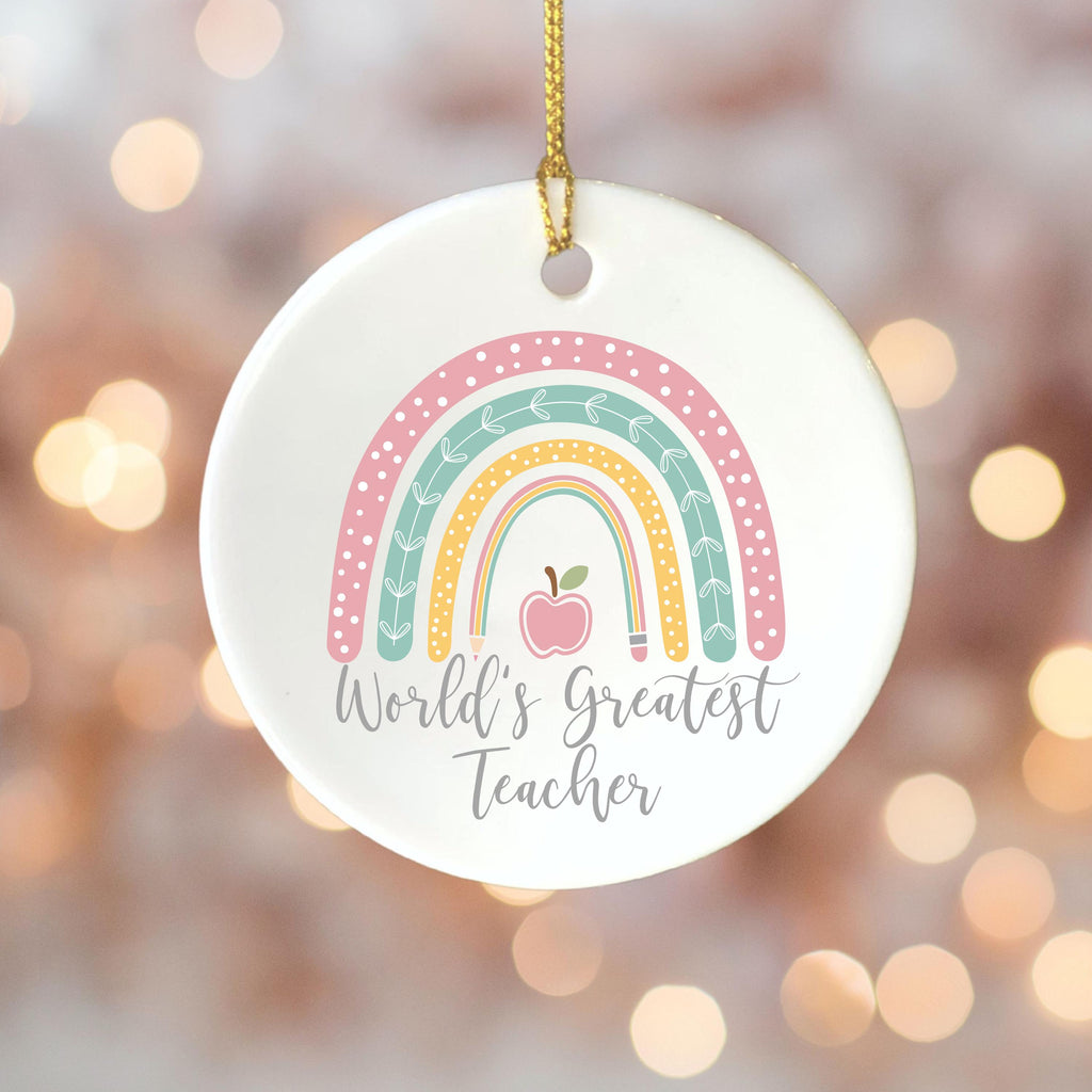 Personalized Teacher Christmas Ornament