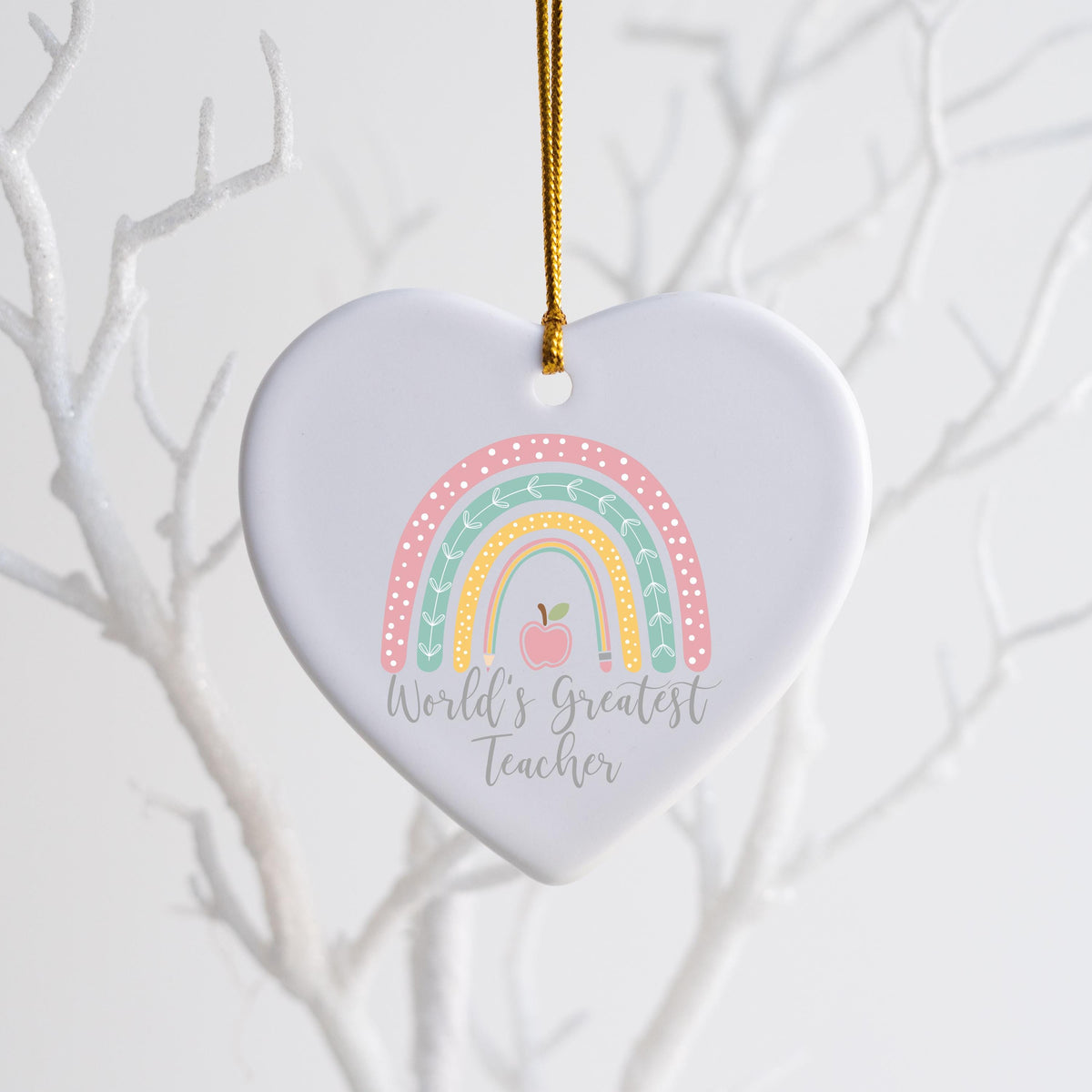 Personalized Teacher Christmas Ornament