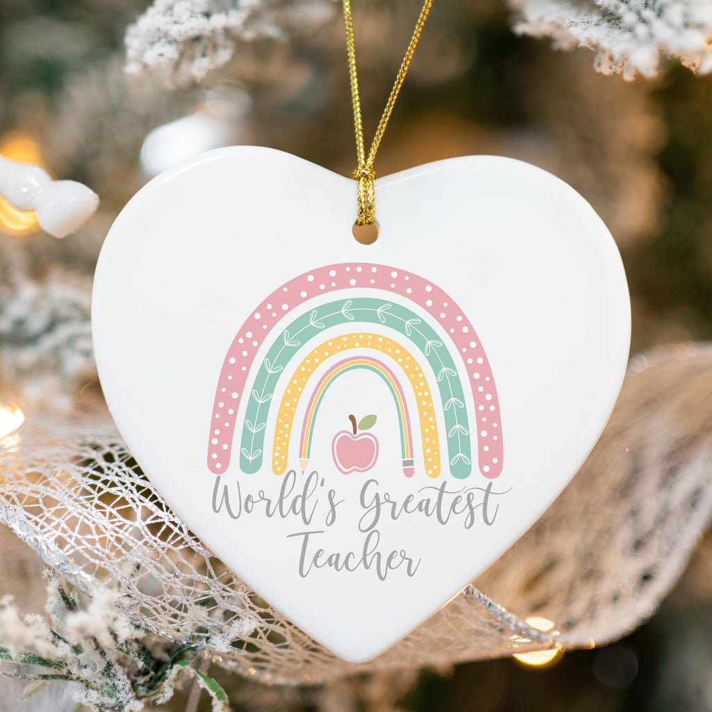 Personalized Teacher Christmas Ornament