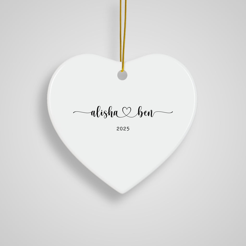Personalized Couple Christmas Ornament First Christmas Together New Couple Keepsake Christmas Gift for Couple Newlywed Gift E