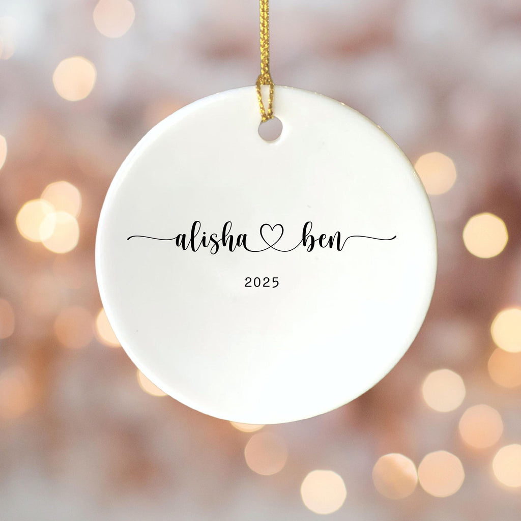 Personalized Couple Christmas Ornament First Christmas Together New Couple Keepsake Christmas Gift for Couple Newlywed Gift E