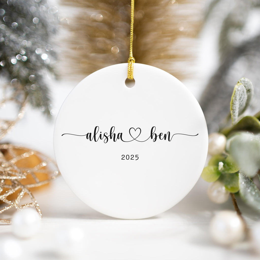 Personalized Couple Christmas Ornament First Christmas Together New Couple Keepsake Christmas Gift for Couple Newlywed Gift E
