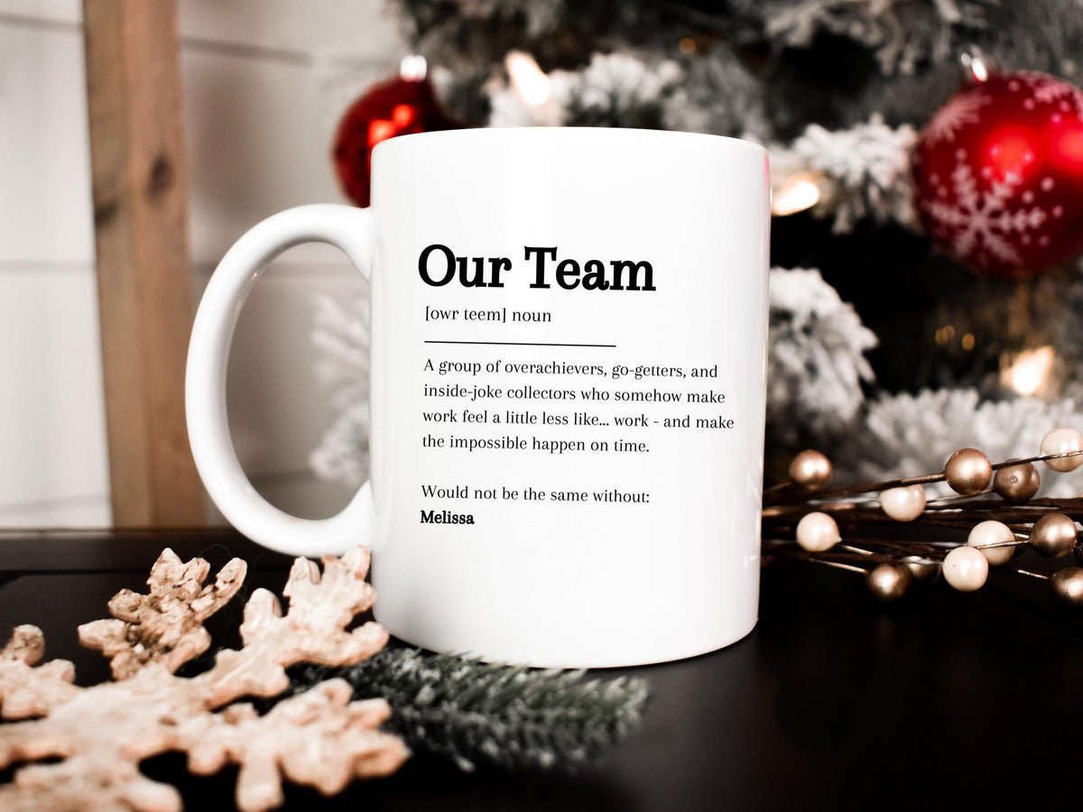 Custom Team Mug Gift for Employee Thank You Gift Christmas Employee Gift Personalized Mug Company Christmas Gift Business Cor