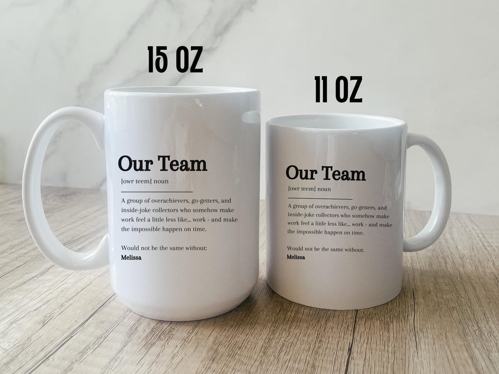 Custom Team Mug Gift for Employee Thank You Gift Christmas Employee Gift Personalized Mug Company Christmas Gift Business Cor