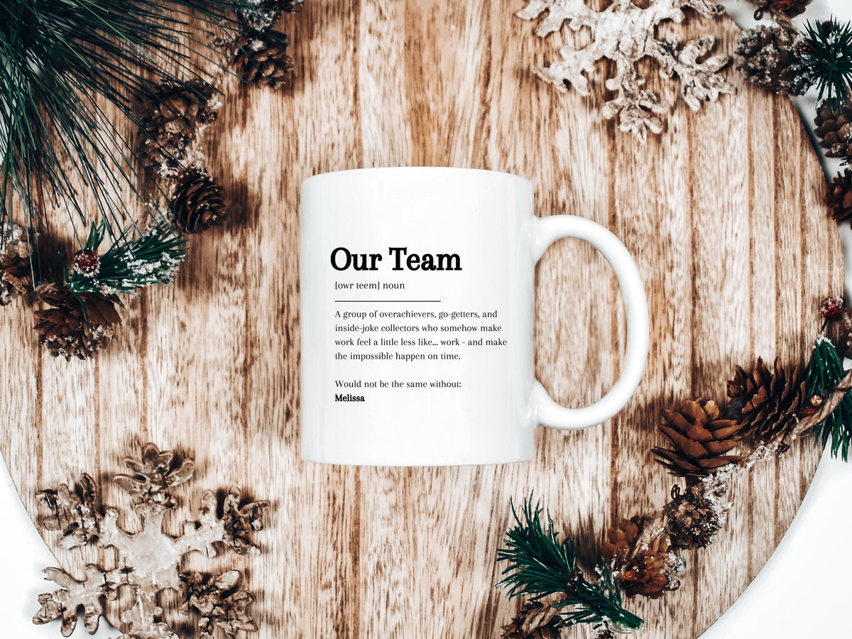 Custom Team Mug Gift for Employee Thank You Gift Christmas Employee Gift Personalized Mug Company Christmas Gift Business Cor