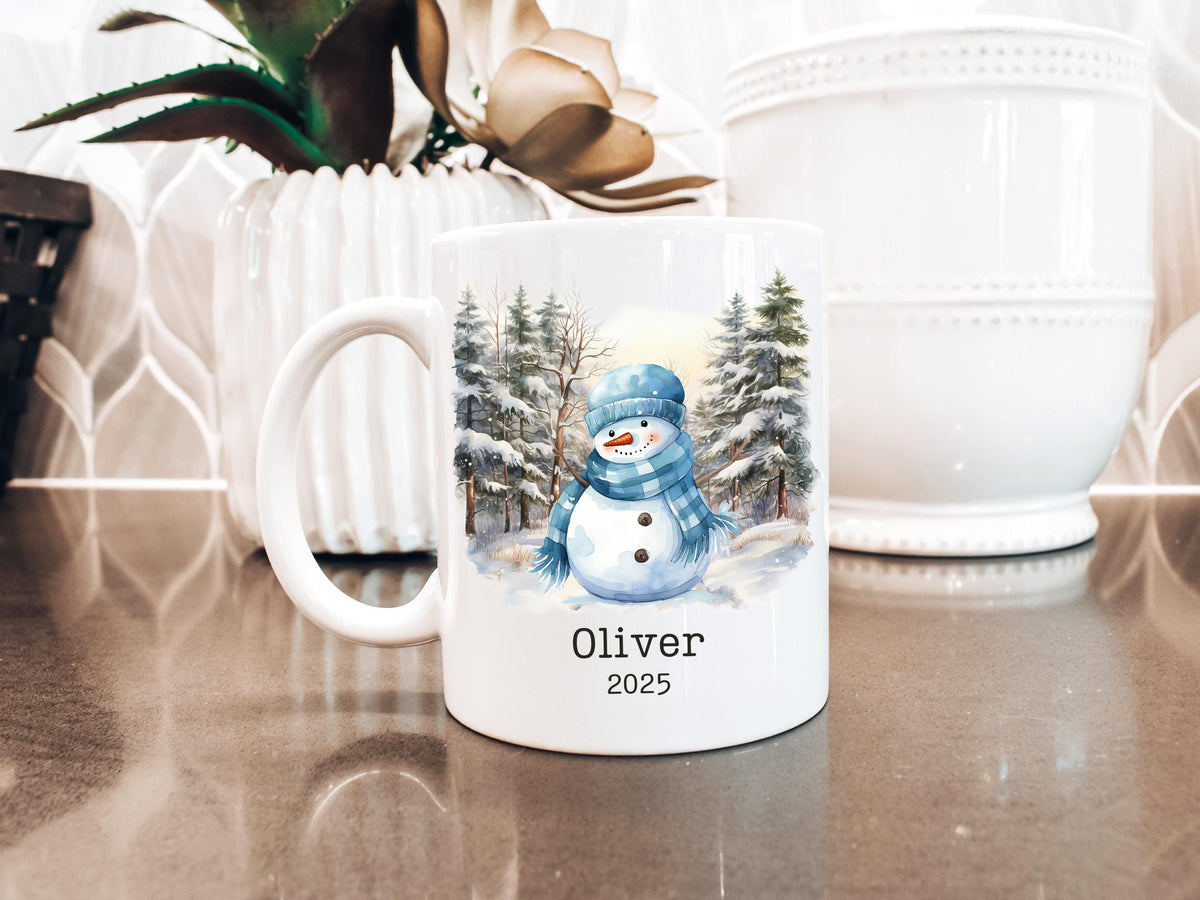 Snowman Mug Christmas Hot Chocolate Mug Hot Cocoa Mug with Name Custom Kids Gifts Personalized Mugs Snowman Lover Gift Holida