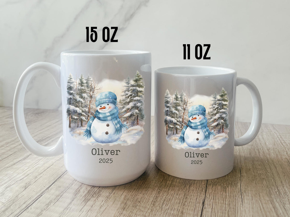 Snowman Mug Christmas Hot Chocolate Mug Hot Cocoa Mug with Name Custom Kids Gifts Personalized Mugs Snowman Lover Gift Holida