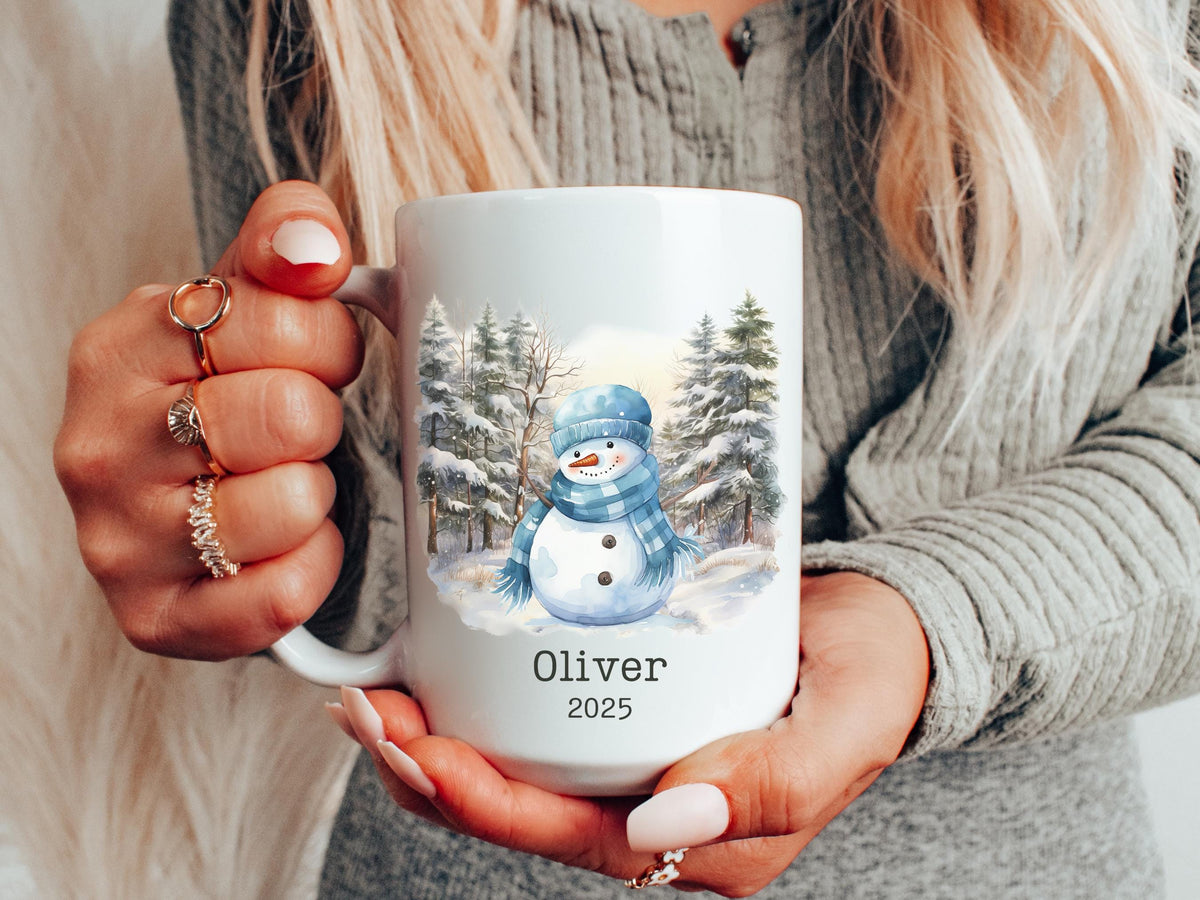 Snowman Mug Christmas Hot Chocolate Mug Hot Cocoa Mug with Name Custom Kids Gifts Personalized Mugs Snowman Lover Gift Holida