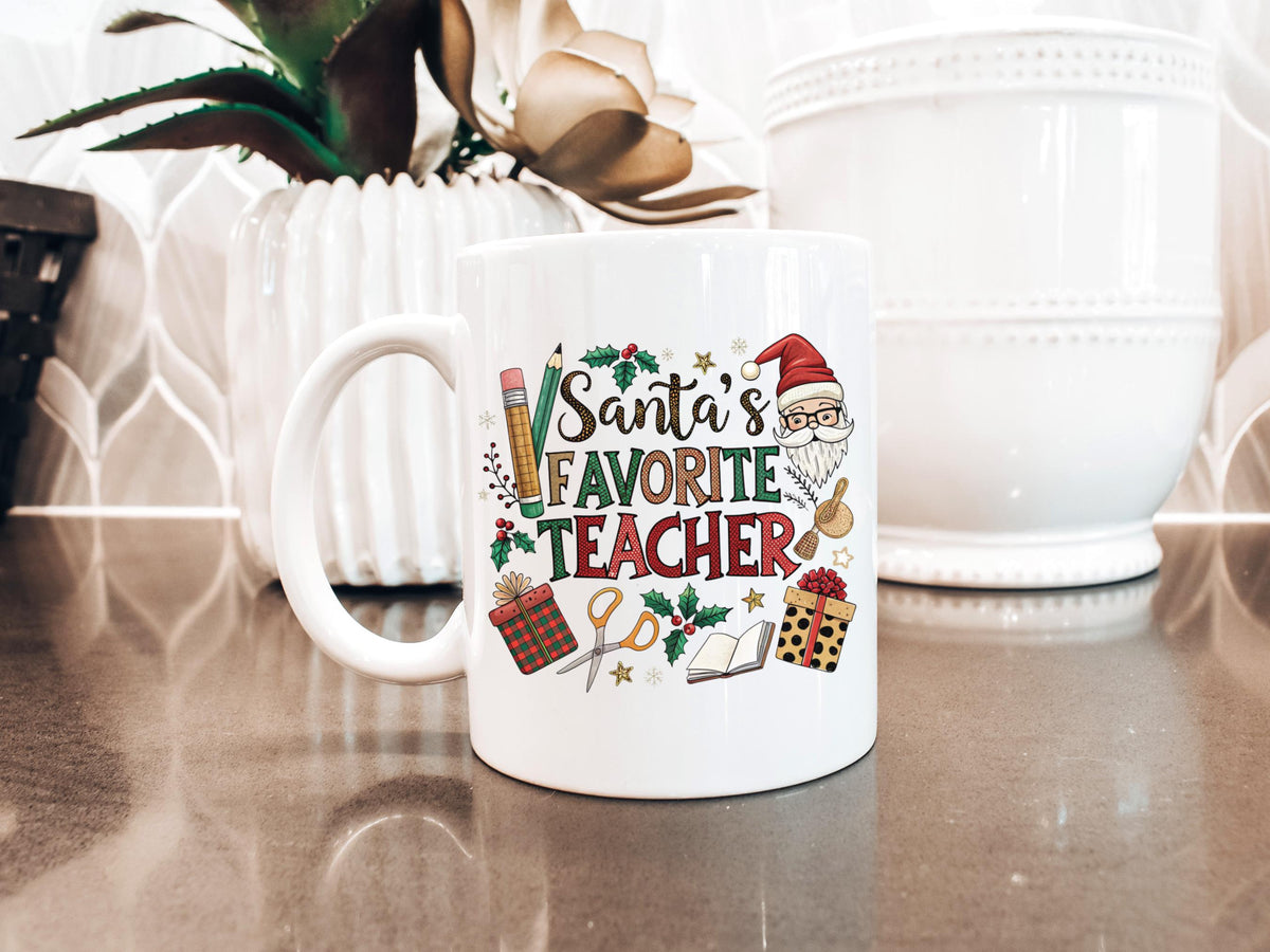 Santa's Favorite Teacher Christmas Gift for Teacher Appreciation Gift Teacher Christmas Present Teacher Mug Gift from Student