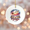 Personalized Christmas Ornament Watercolor Kids Gift Ornament Custom Christmas Gift Merry Christmas Custom Name Gift Girl Orn