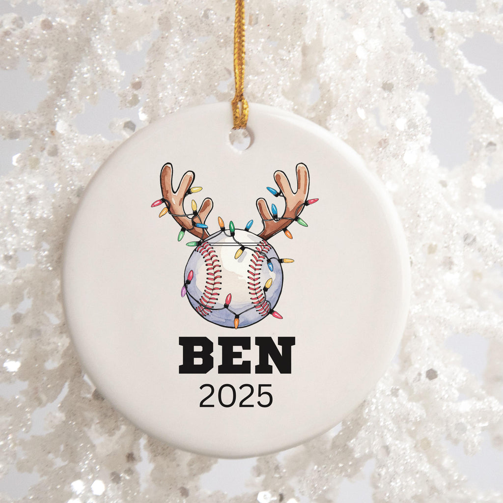 Personalized Baseball Christmas Ornament Custom Baseball Christmas Ornament Keepsake Gift Baseball Team Player Coach Stocking