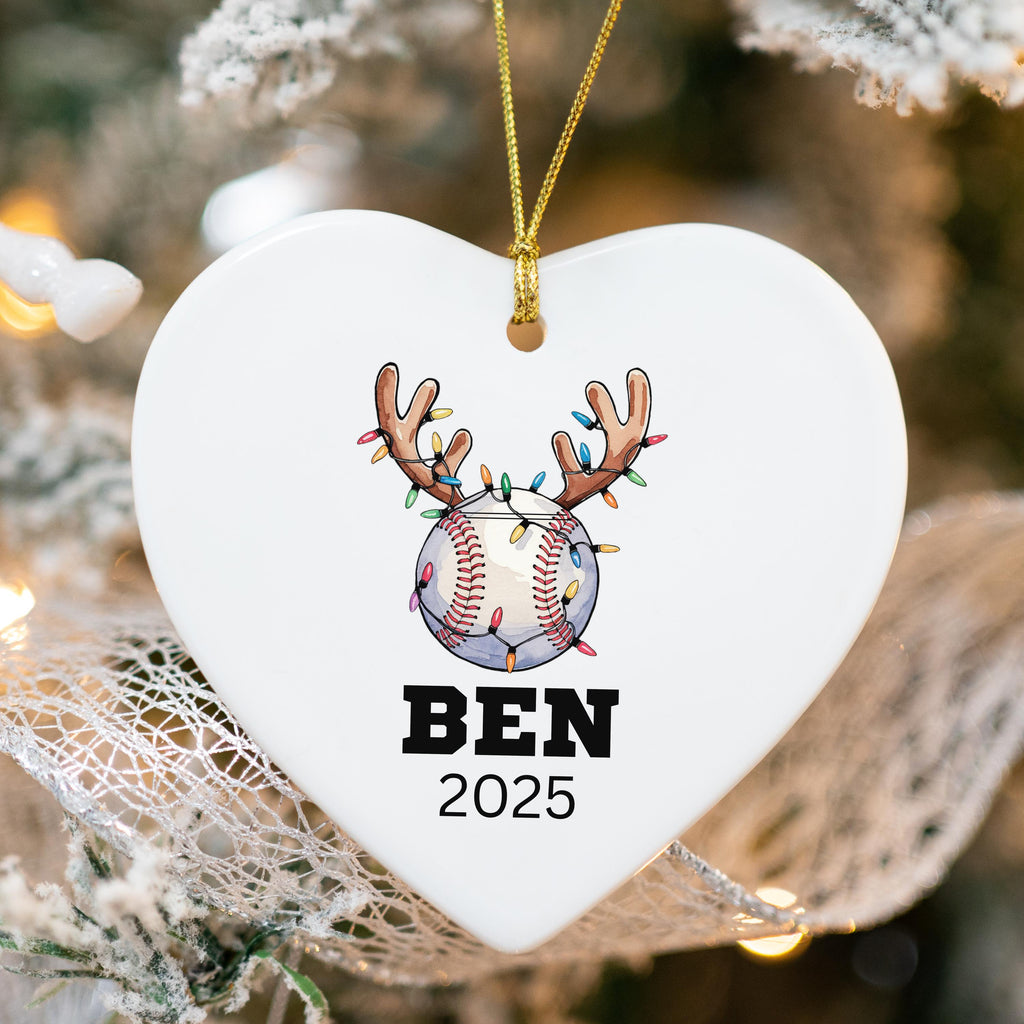 Personalized Baseball Christmas Ornament Custom Baseball Christmas Ornament Keepsake Gift Baseball Team Player Coach Stocking