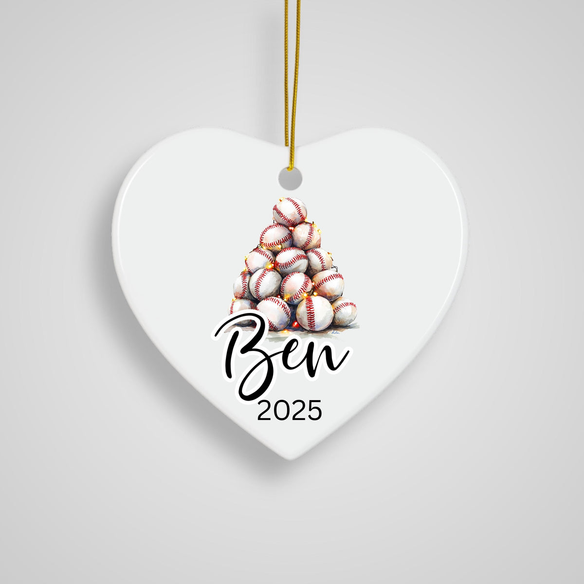 Personalized Baseball Christmas Ornament Custom Baseball Christmas Ornament Keepsake Gift Baseball Team Player Coach Stocking