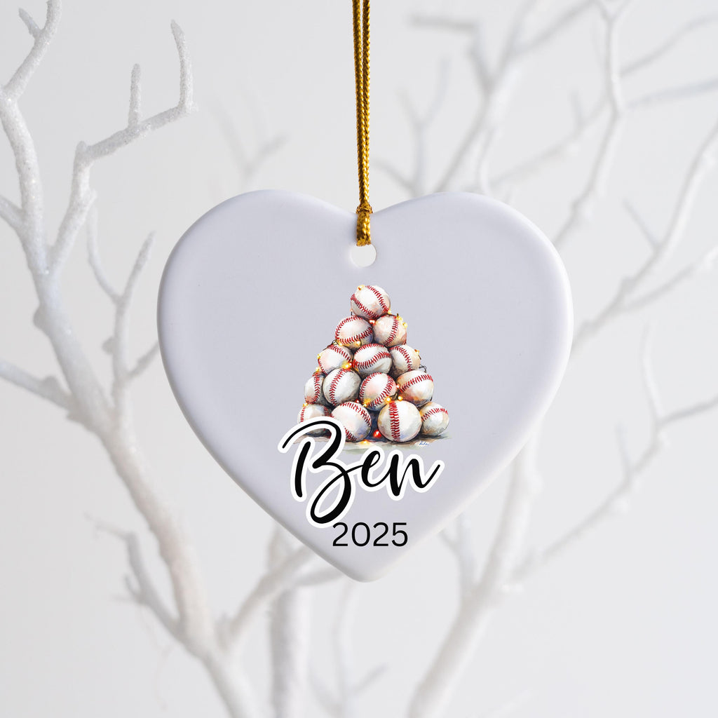 Personalized Baseball Christmas Ornament Custom Baseball Christmas Ornament Keepsake Gift Baseball Team Player Coach Stocking
