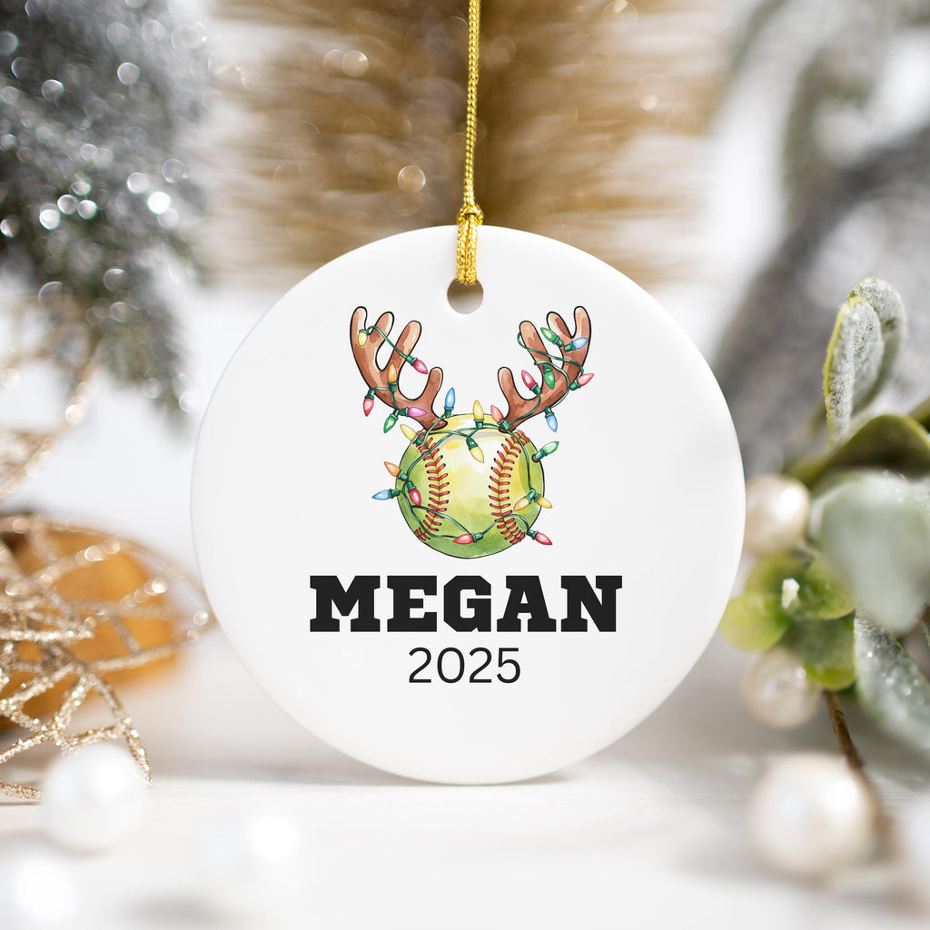 Softball Gifts for Girls Softball Team Gift Personalized Softball Christmas Ornament Girls Softball Gifts for Softball Player