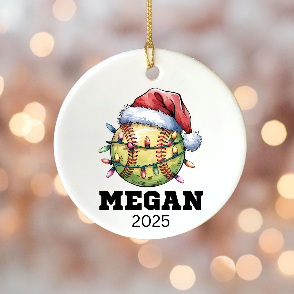 Softball Gifts for Girls Softball Team Gift Personalized Softball Christmas Ornament Girls Softball Gifts for Softball Player
