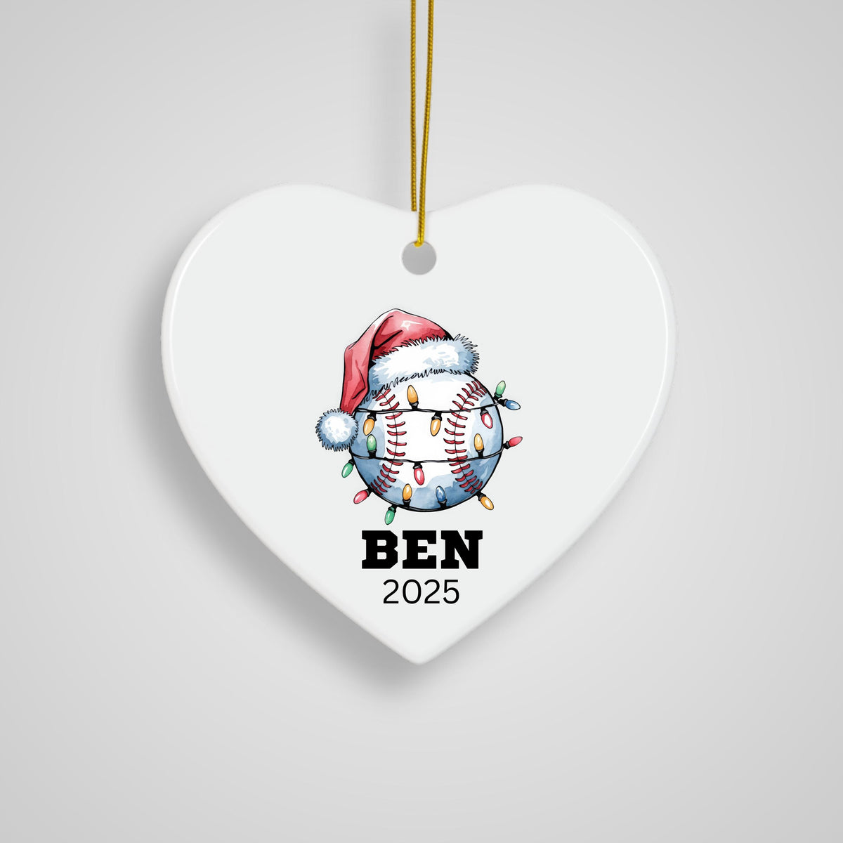 Personalized Baseball Christmas Ornament Custom Baseball Christmas Ornament Keepsake Gift Baseball Team Player Coach Stocking