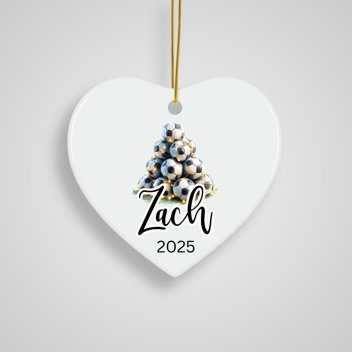 Personalized Soccer Christmas Ornament