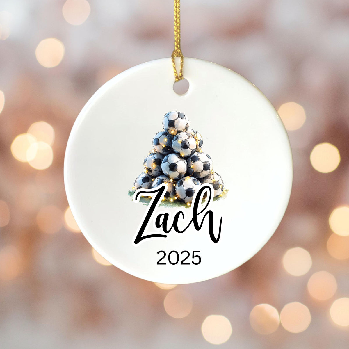 Personalized Soccer Christmas Ornament