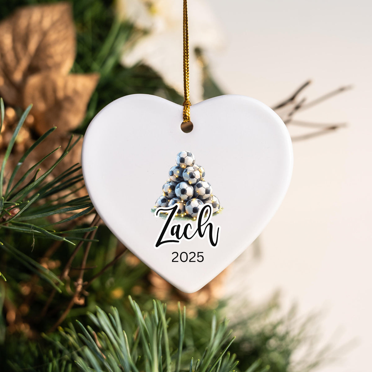 Personalized Soccer Christmas Ornament