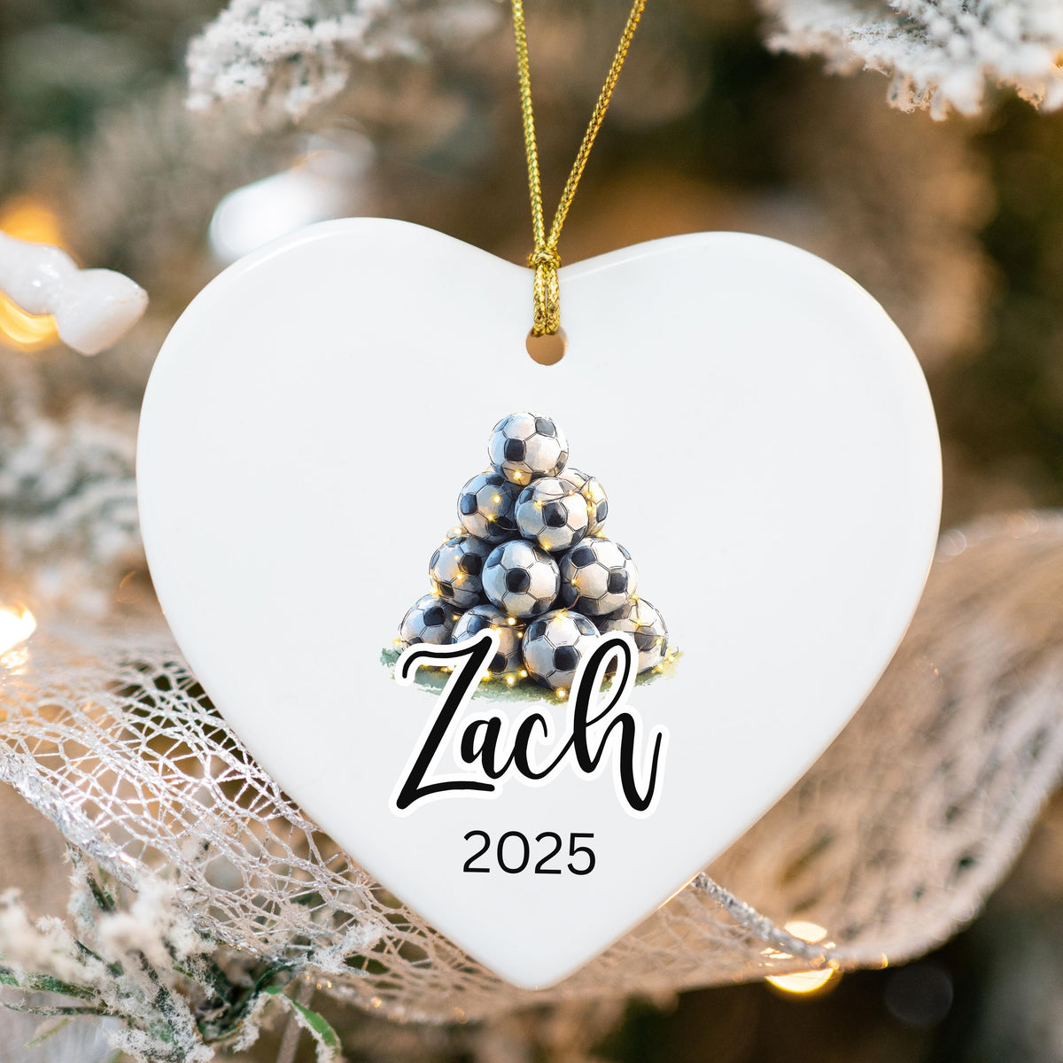 Personalized Soccer Christmas Ornament
