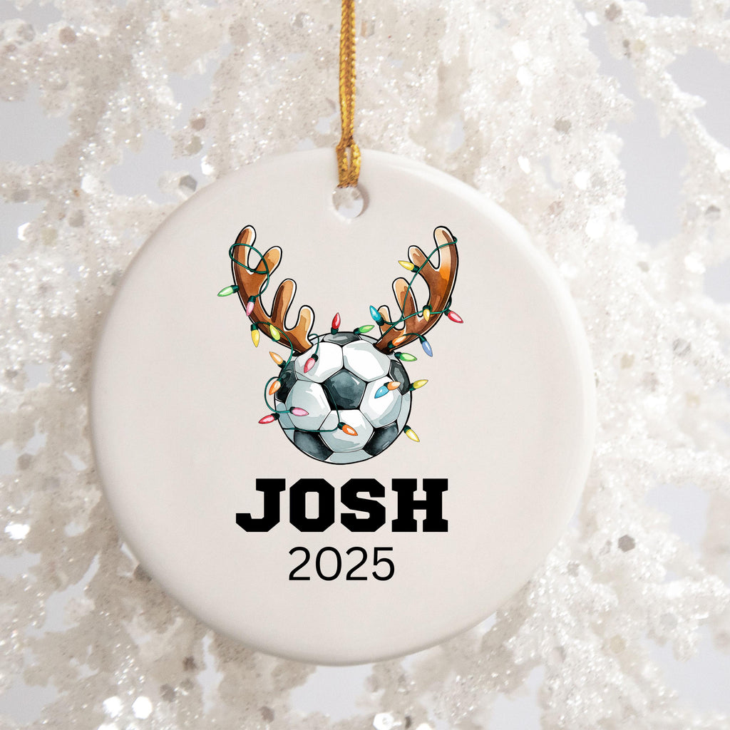 Personalized Soccer Christmas Ornament