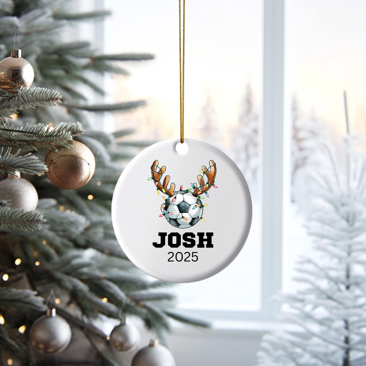 Personalized Soccer Christmas Ornament