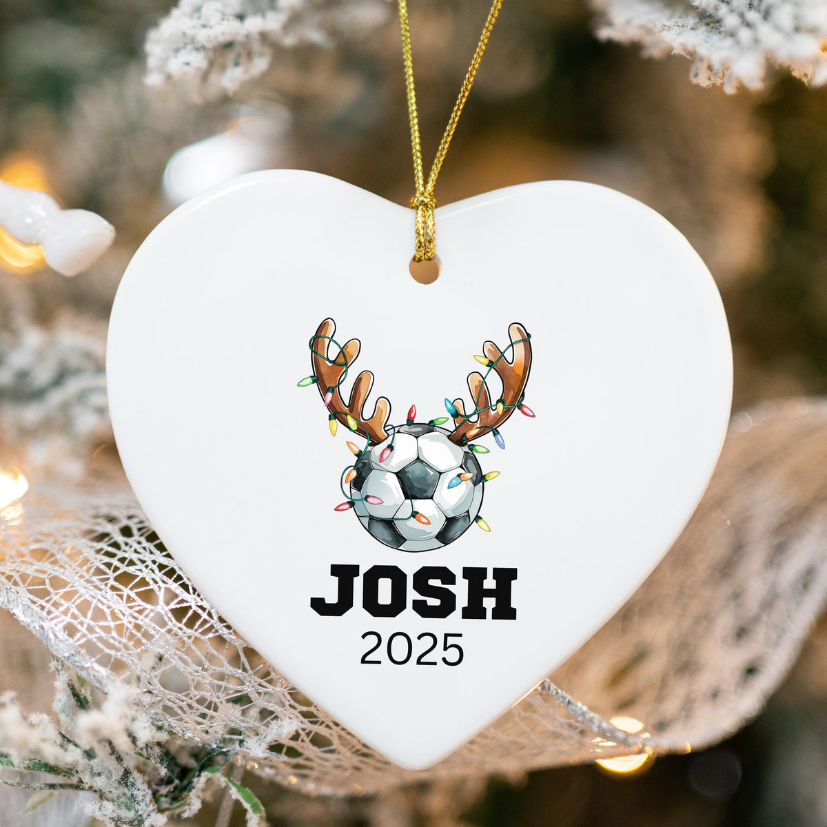 Personalized Soccer Christmas Ornament