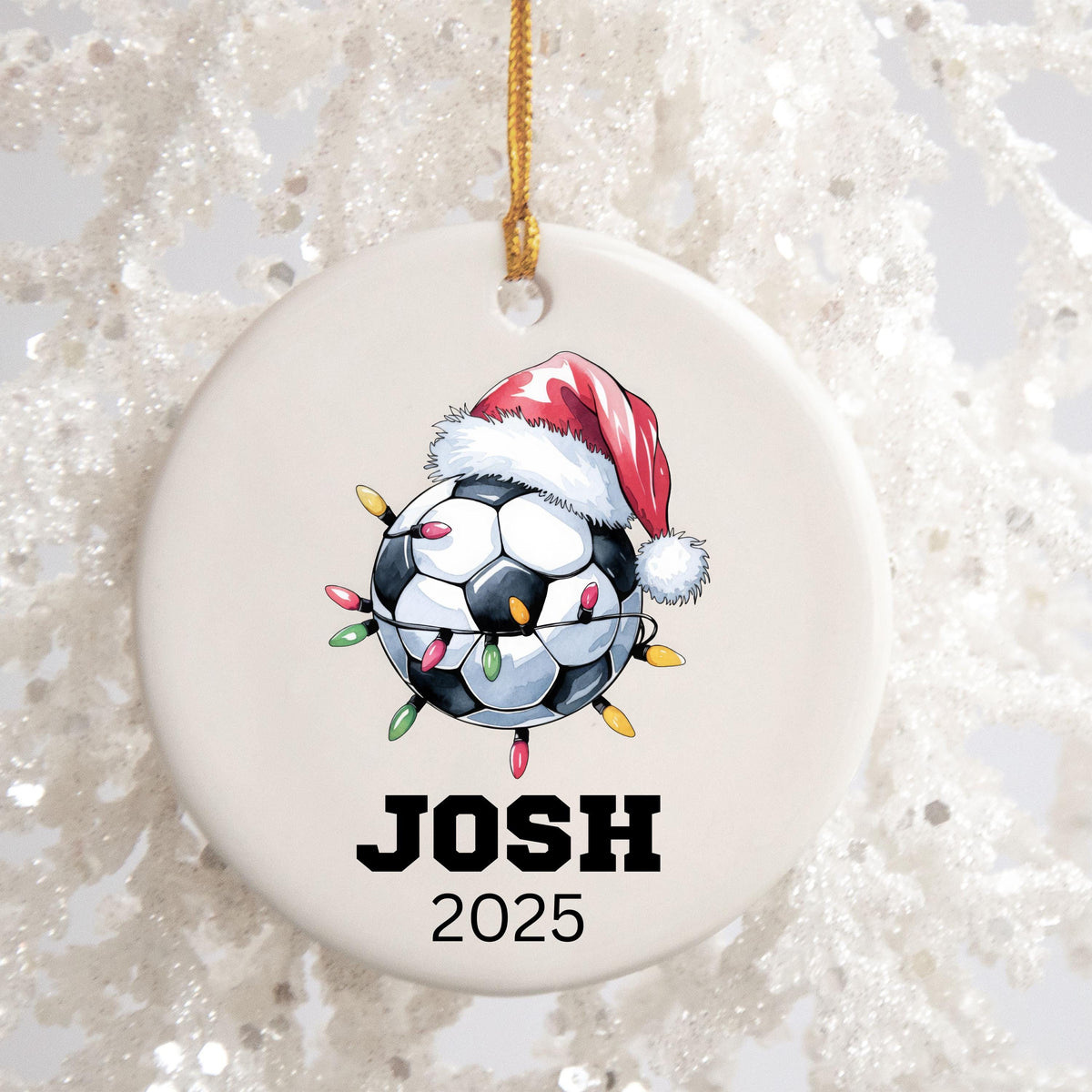 Personalized Soccer Christmas Ornament