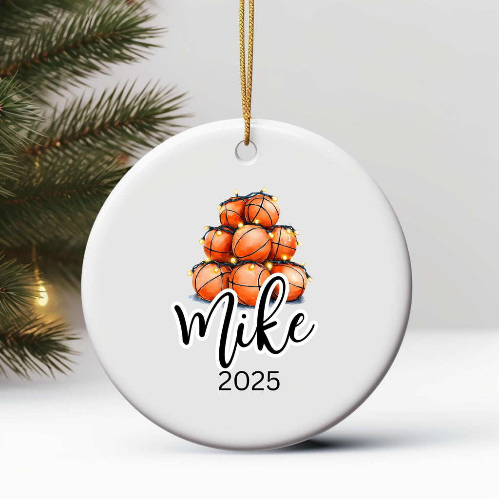 Personalized Basketball Christmas Ornament