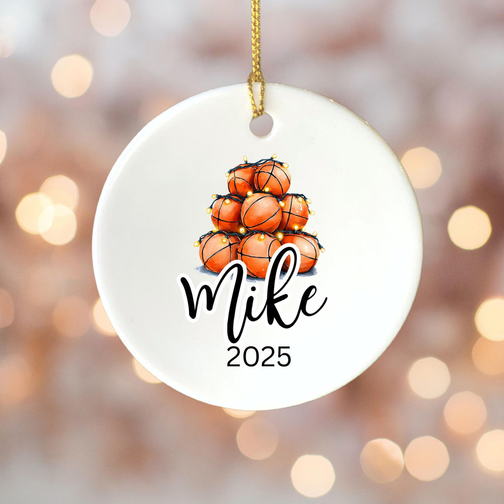 Personalized Basketball Christmas Ornament
