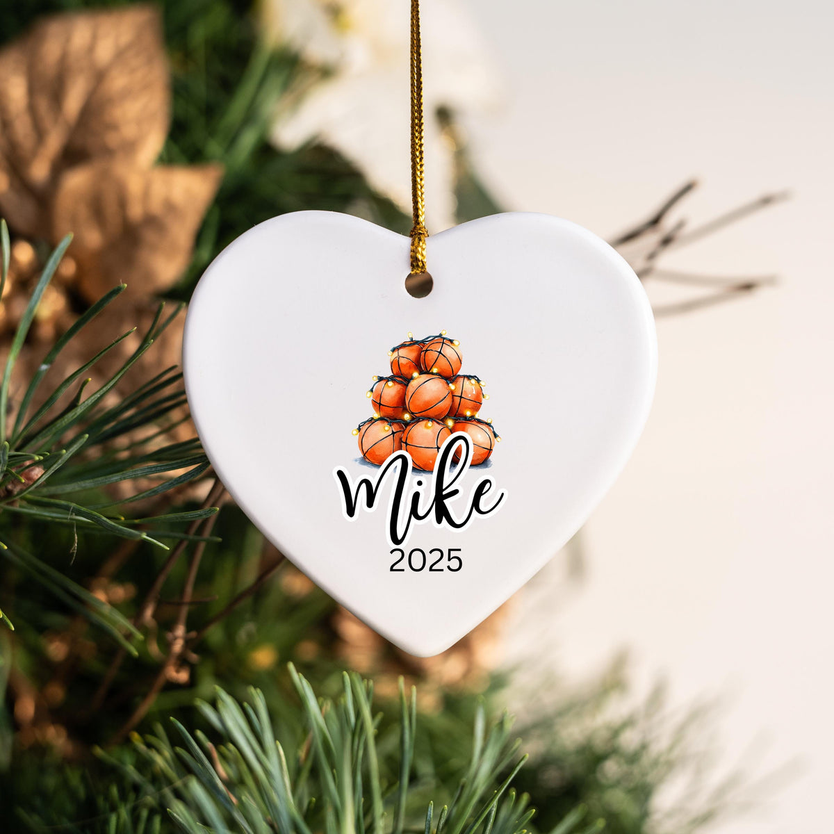 Ornament for Basketball Player Personalized Basketball Keepsake Custom Holiday Gift for Boys and Girls 2025 Personalized Orna