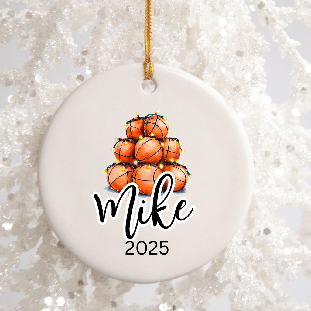 Personalized Basketball Christmas Ornament