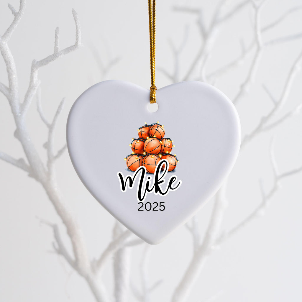 Personalized Basketball Christmas Ornament