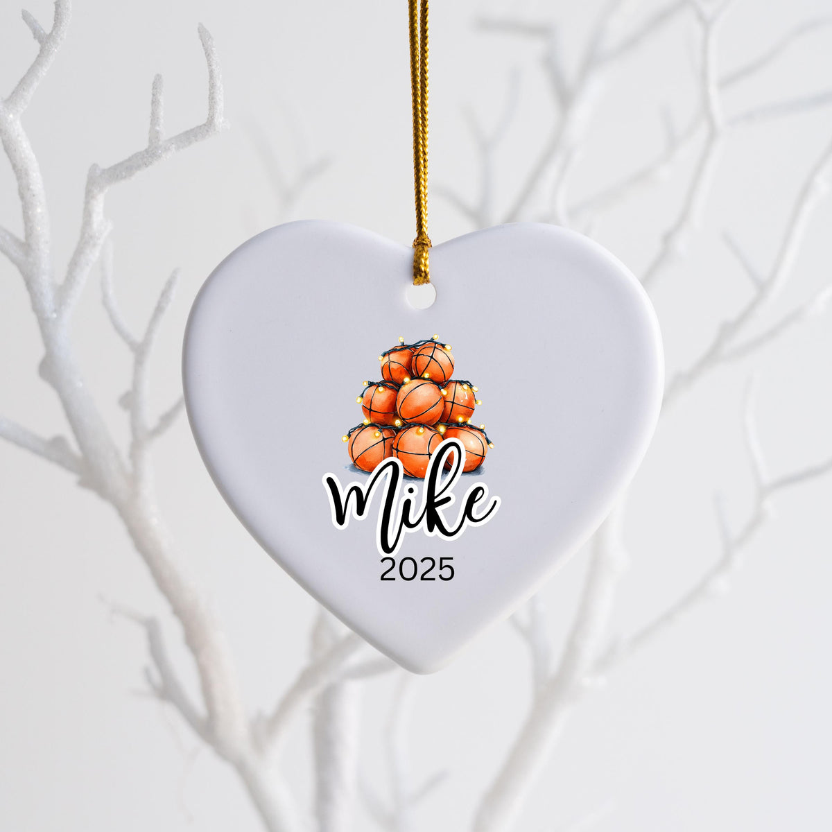 Personalized Basketball Christmas Ornament