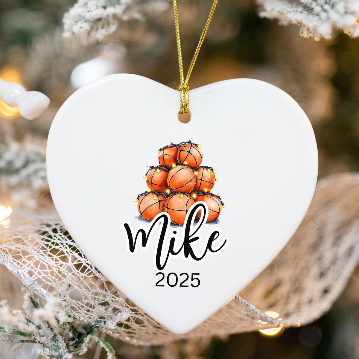 Ornament for Basketball Player Personalized Basketball Keepsake Custom Holiday Gift for Boys and Girls 2025 Personalized Orna
