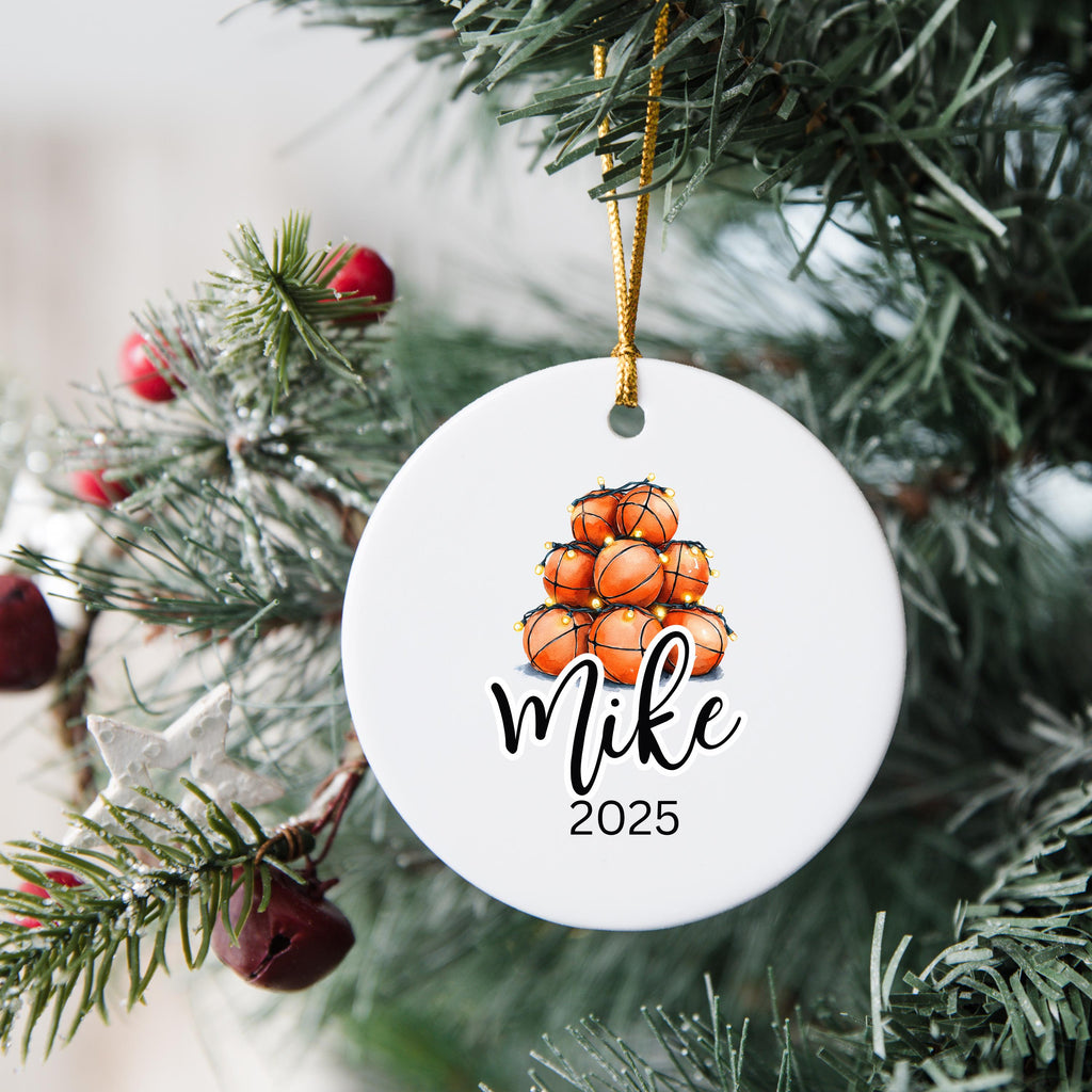 Personalized Basketball Christmas Ornament